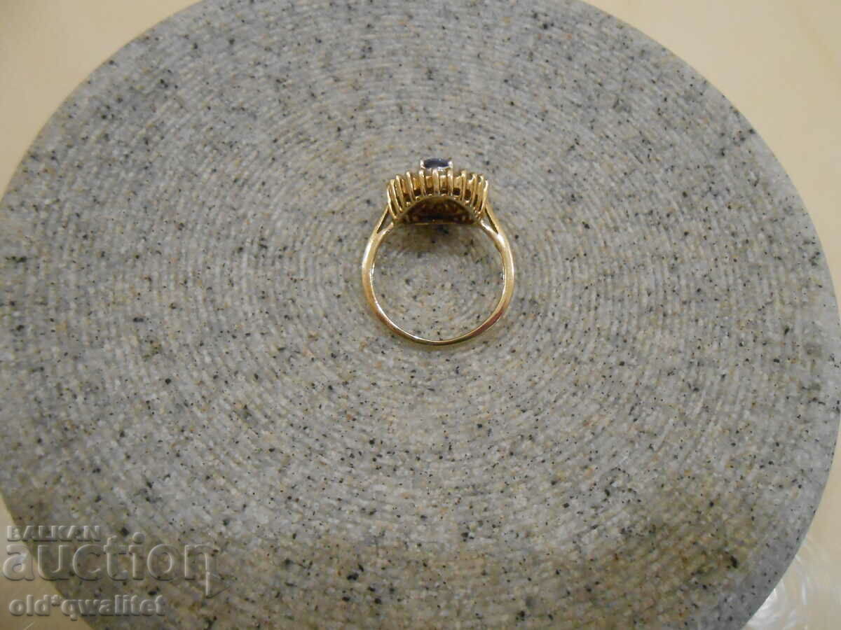 Delivery of Silver RING GOLD, Tanzanite and Topaz, 925 Silver