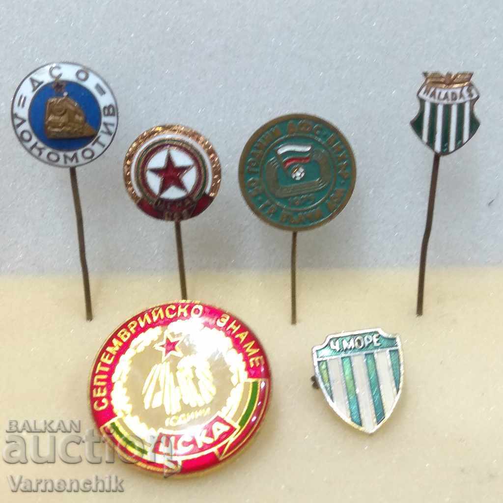 Lot FOOTBALL club badges CSKA, LOCOMOTIVE, BLACK SEA, ETC.