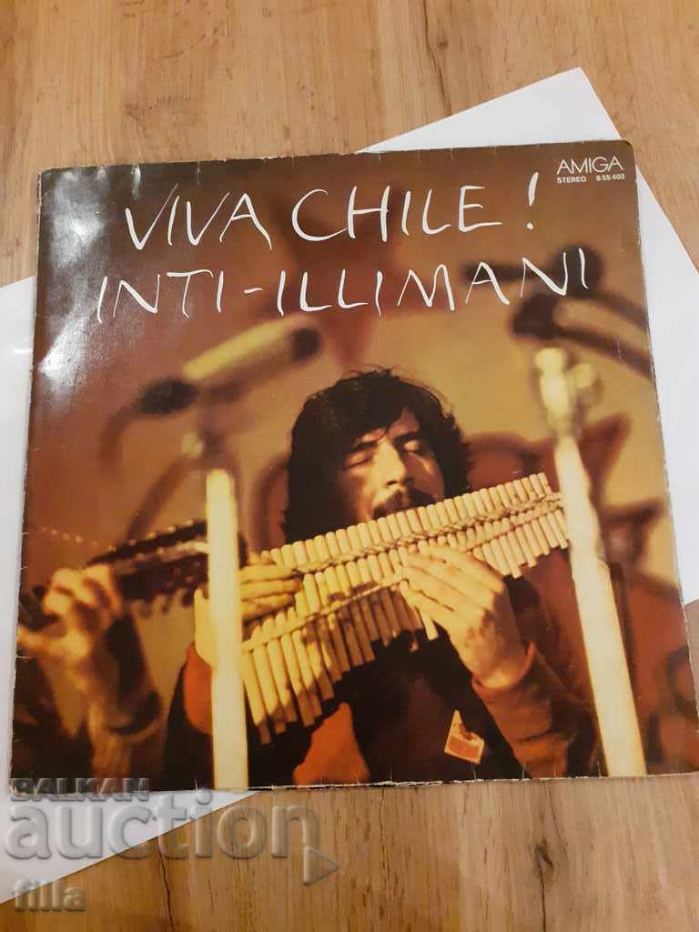 Original plate cover, VIVA CHILLE! INTI - ILLIMANI