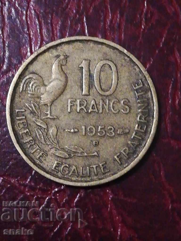 Γαλλία 10 φράγκα 1953