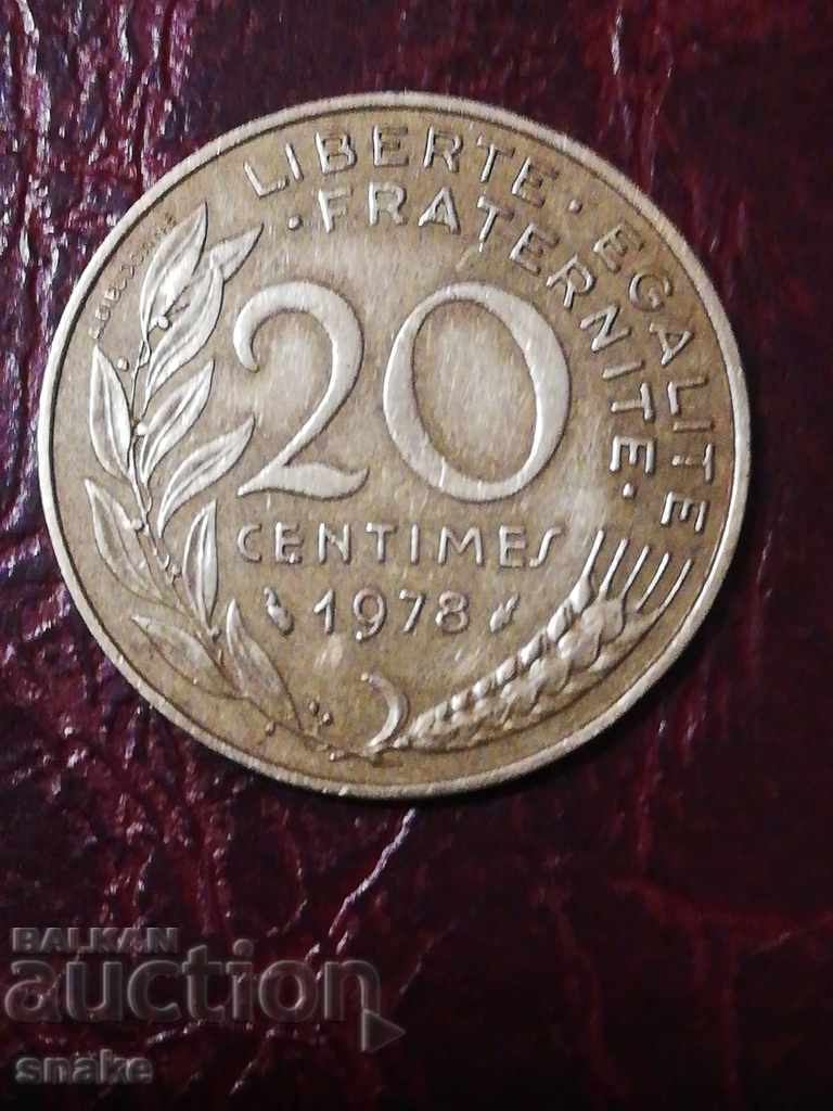 France 20 cents 1978