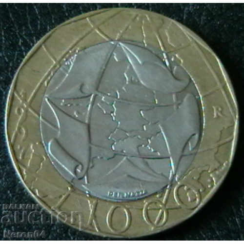 1000 lire 1997, Italia 1000 lire 1997, Italia