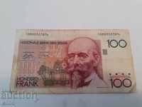 Banknote of Belgium - 100 francs.