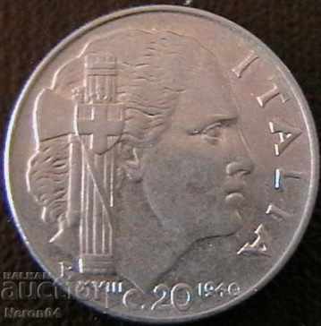 20 центисими 1940, Италия