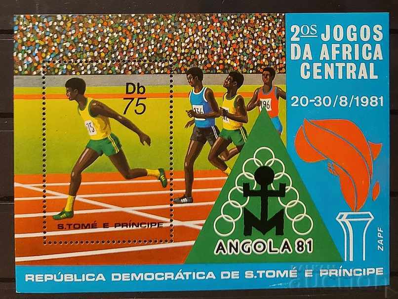 Sao Tome și Principe 1981 Sports Block Note MNH