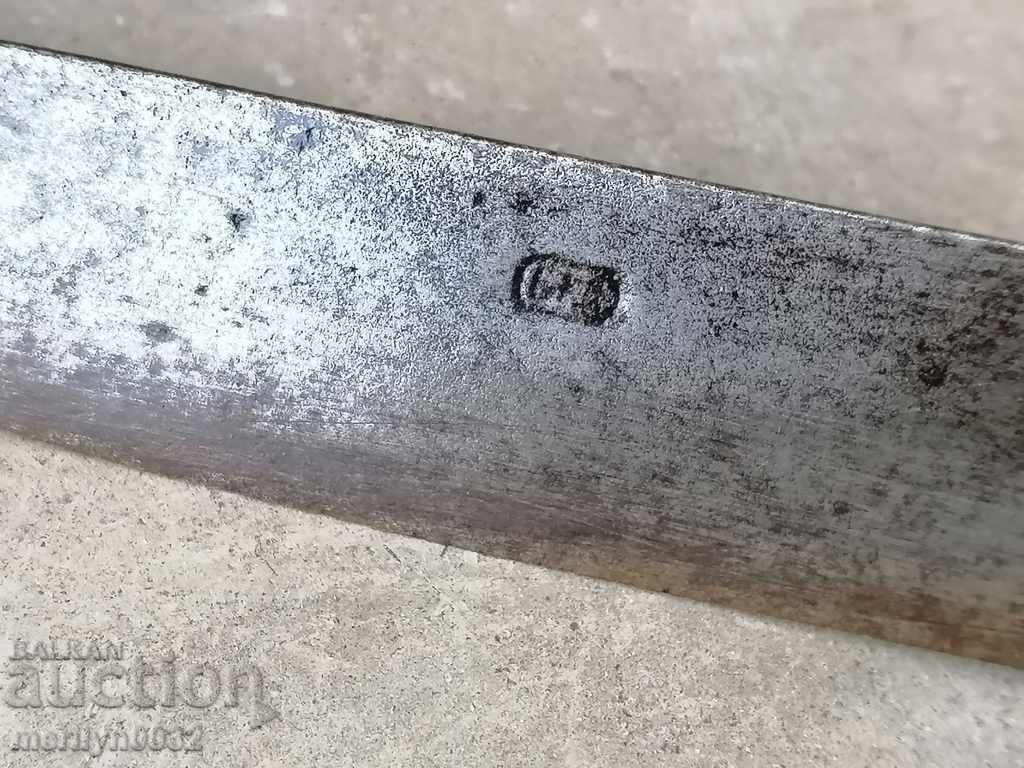 Παλιό μαχαίρι με σφραγίδα θήκης στη λεπίδα - 5