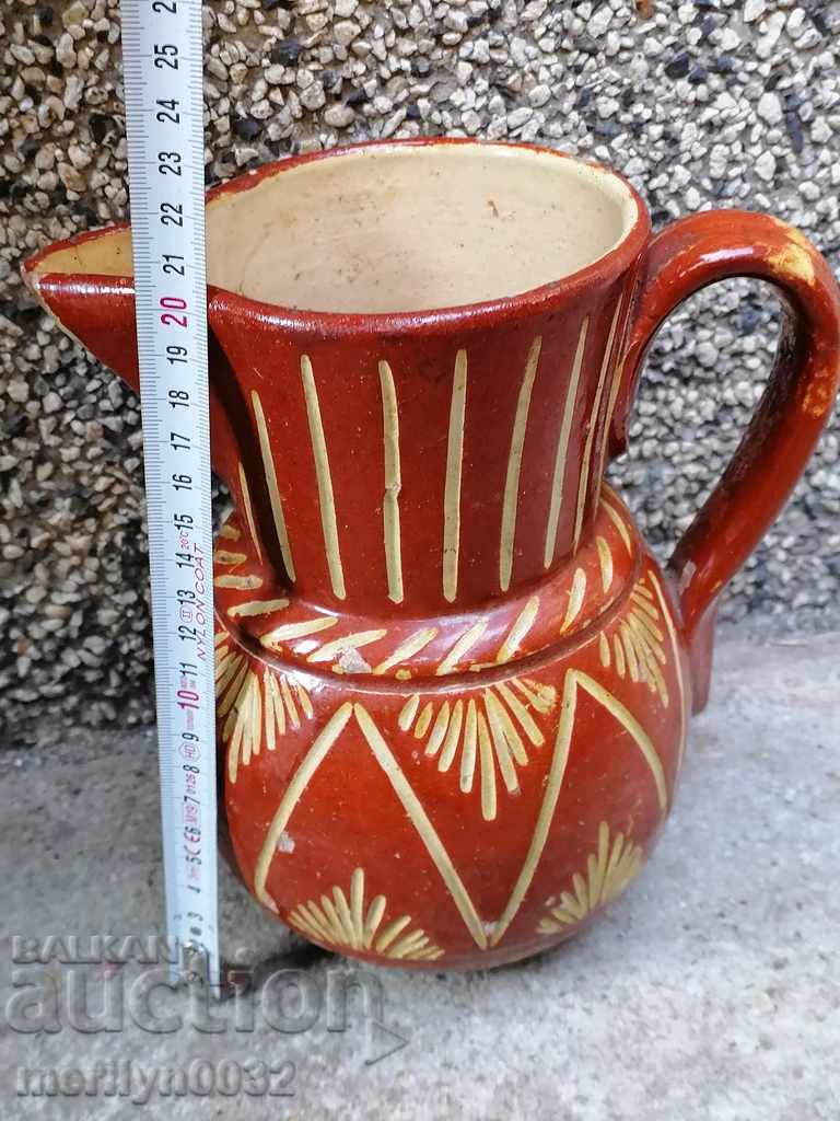 Ceramica veche, oala de lut, sfarsitul secolului al XIX-lea - 5