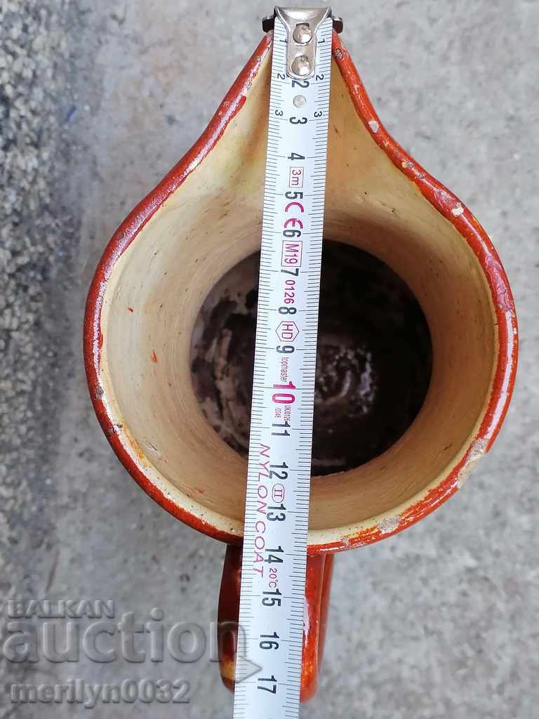 Ceramica veche, oala de lut, sfarsitul secolului al XIX-lea - 7