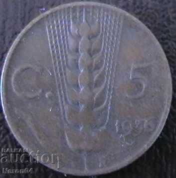 5 centimi 1936, Italia