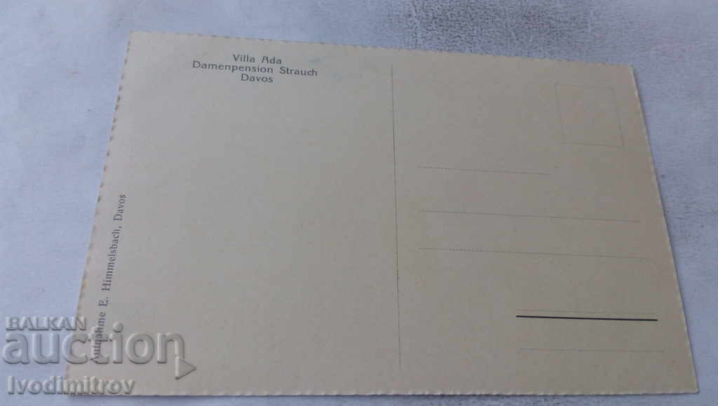 Postcard Davos Villa Ada Damenpension Strauch with price 3.45 BGN | € 1.76 Postcard Davos Villa Ada Damenpension Strauch with price 3.45 BGN | € 1.76