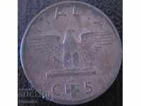 5 centimi 1937, Italia