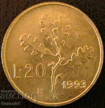 20 GBP 1993, Italia