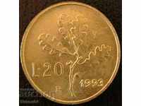 20 GBP 1993, Italia