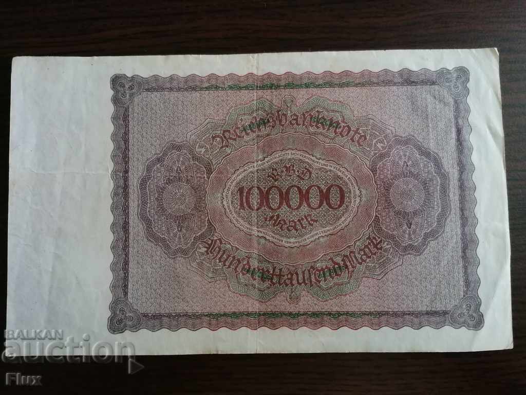 Reich banknote - Germany - 100 000 marks | 1923 with price 10.00 BGN | € 5.11 Reich banknote - Germany - 100 000 marks | 1923 with price 10.00 BGN | € 5.11