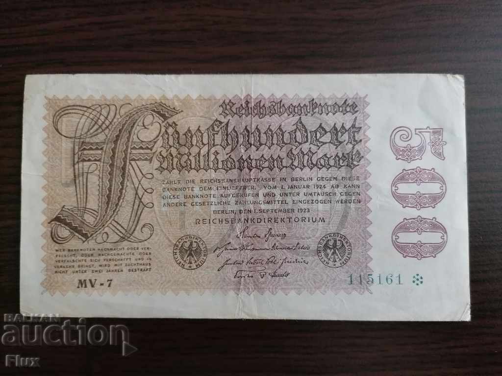Bancnota Reich - Germania - 500.000.000 de mărci 1923
