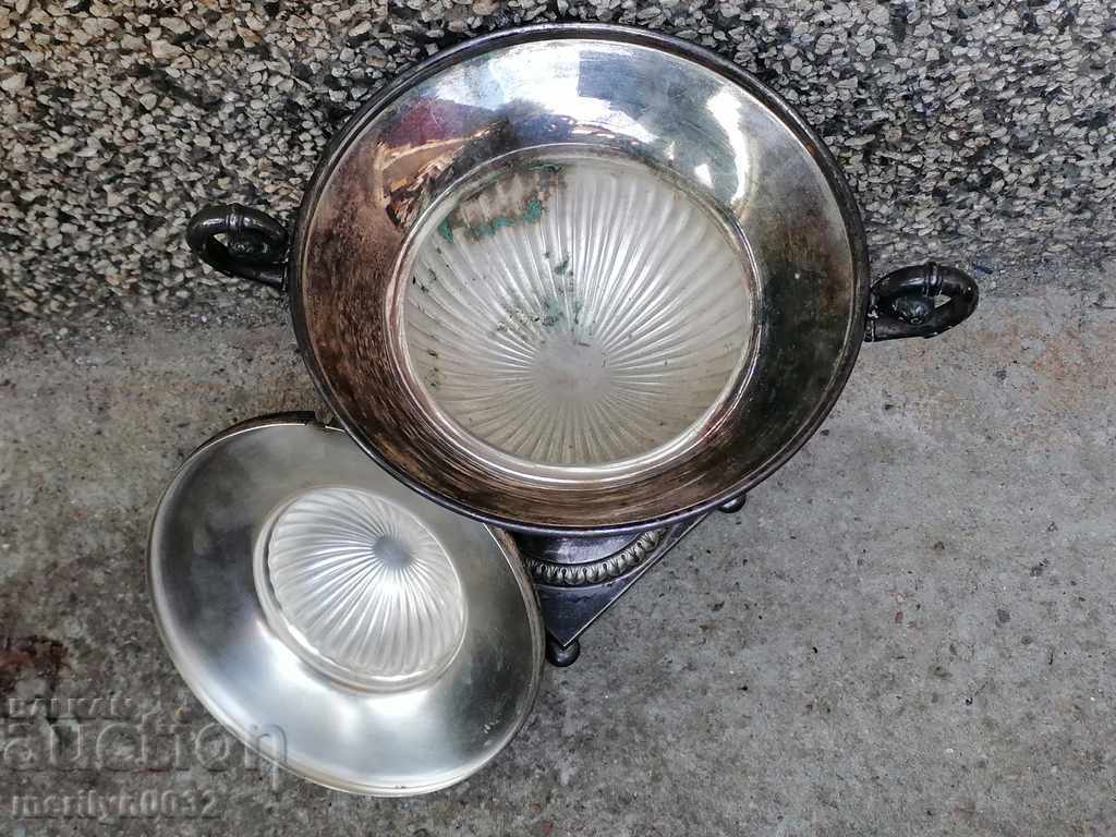 Art caviar dish Art Deco thick silver plated bowl O.G.Hallberg with price 175.00 BGN | € 89.48 Art caviar dish Art Deco thick silver plated bowl O.G.Hallberg with price 175.00 BGN | € 89.48