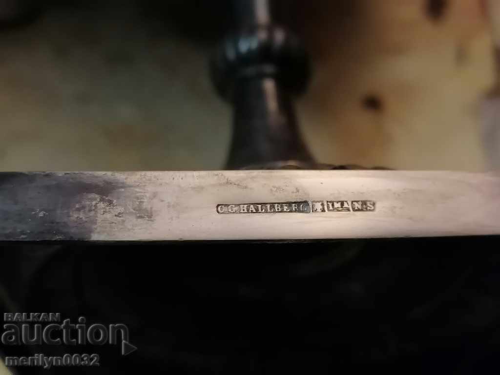 Art caviar dish Art Deco thick silver plated bowl O.G.Hallberg - 6 Art caviar dish Art Deco thick silver plated bowl O.G.Hallberg - 6