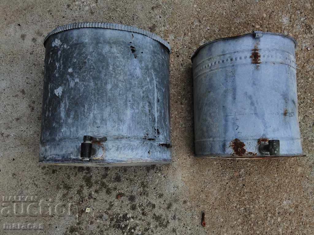 Old metal water cisterns