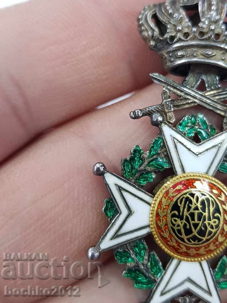 Rare early Belgian military order silver and 18k gold. - 5 Rare early Belgian military order silver and 18k gold. - 5