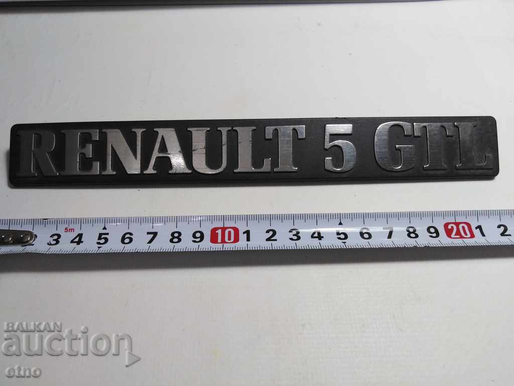 RETRO CAR EMBLEM "RENAULT 5 GTL" renault 5