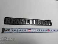 RETRO CAR EMBLEM "RENAULT 9 GTC" renault 9