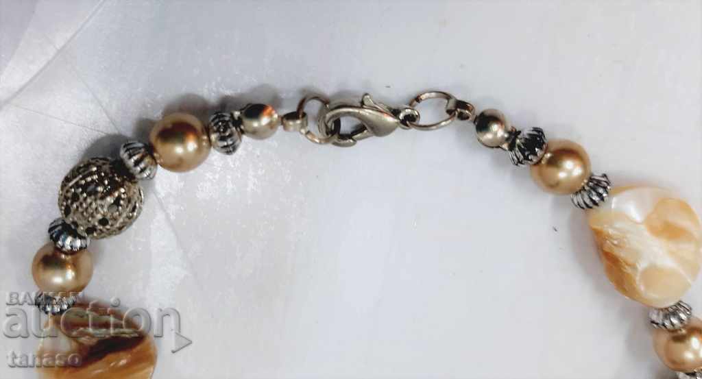 Old bracelet, mother-of-pearl and Tibetan silver (1.3) - 5