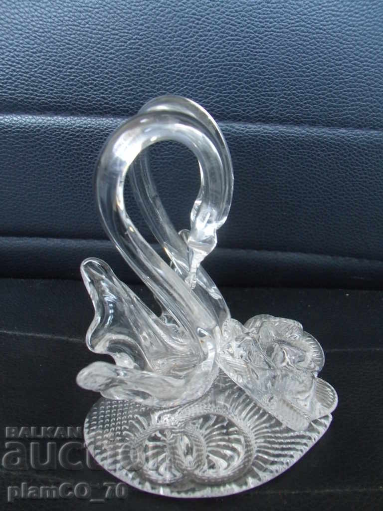 Доставка на №*5740  стара стъклена фигура - лебеди