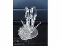 № * 5740 old glass figure - swans
