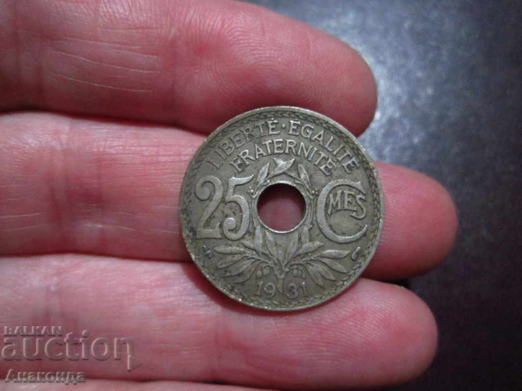 1931 France -25 centimes