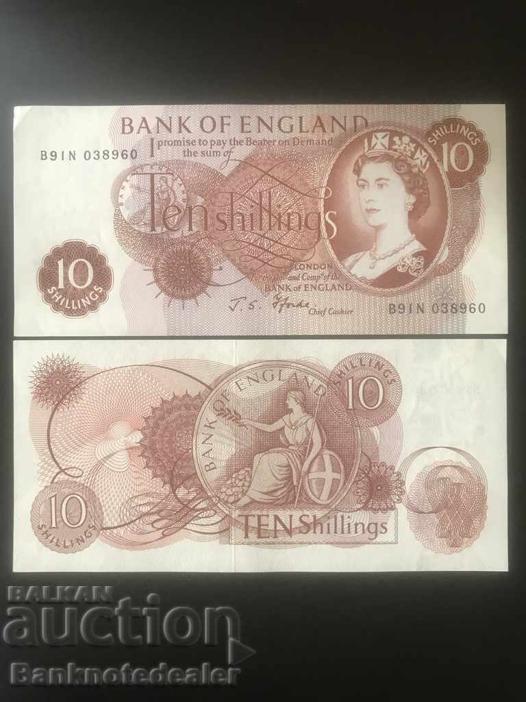 England 10 shillings 1966 J.S. Fforde Pick 373c Unc Ref 8960