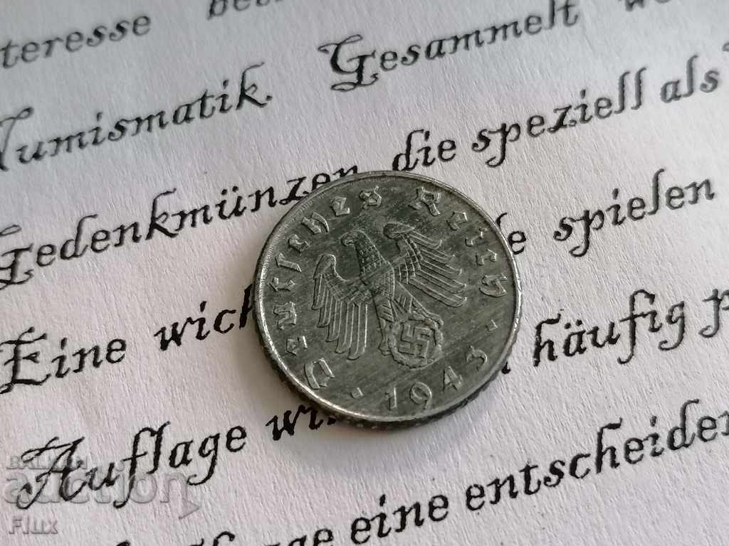 Reich coin - Germany - 5 pfennigs 1943; series A with price 6.85 BGN | € 3.50