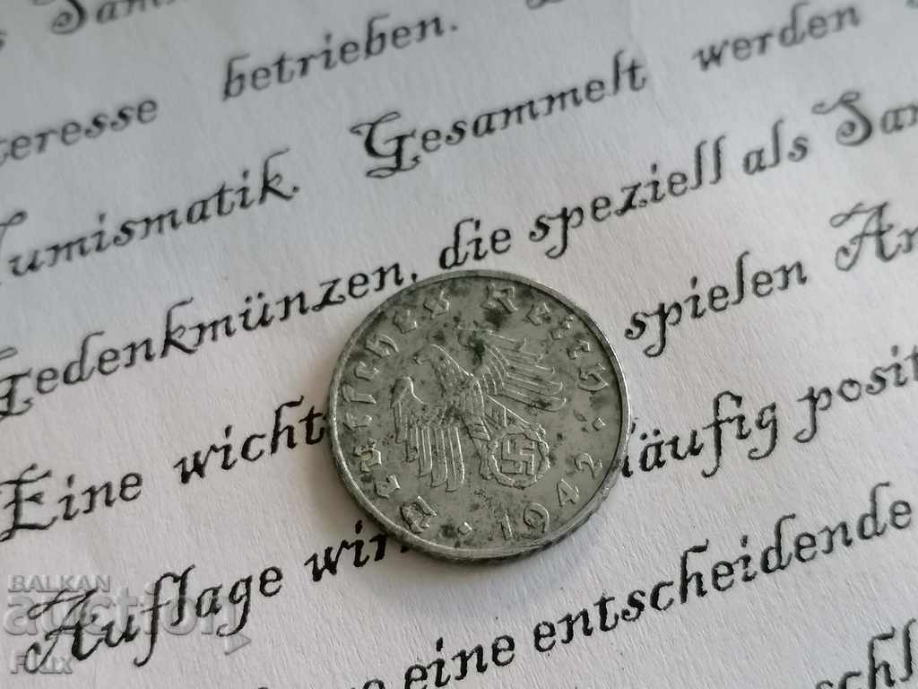 Reich Coin - Germany - 5 Pfennig | 1942; F series with price 7.25 BGN | € 3.71 Reich Coin - Germany - 5 Pfennig | 1942; F series with price 7.25 BGN | € 3.71
