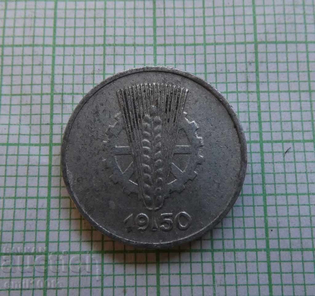1 pfenig 1950 E GDR - 5 1 pfenig 1950 E GDR - 5