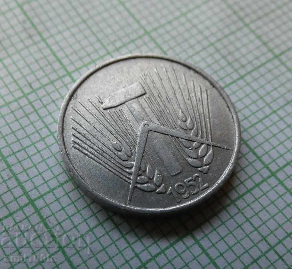 1 pfenig 1952 A GDR - 5 1 pfenig 1952 A GDR - 5