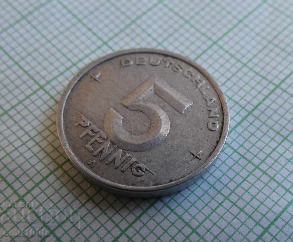 Auction  5 pfennig 1949 A GDR