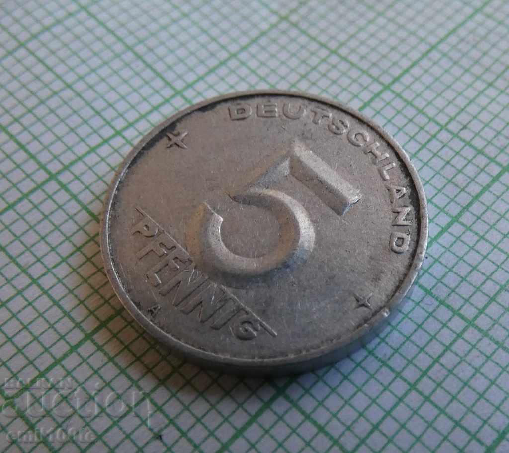 Auction  5 pfennig 1952 A GDR
