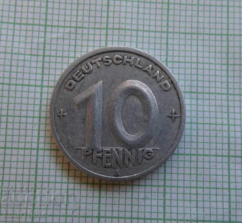10 пфенига 1949 А  ГДР