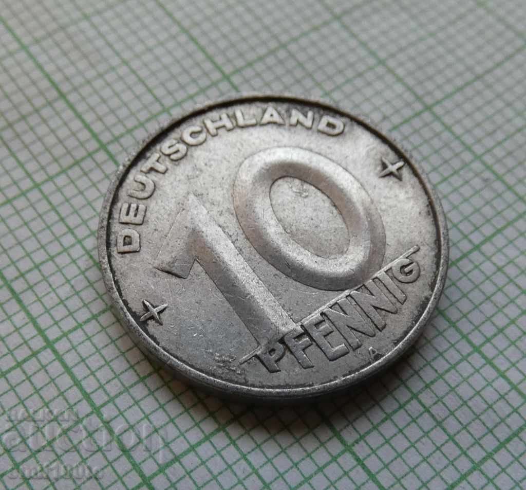 10 pfennig 1952 A GDR with price 1.00 BGN | € 0.51 10 pfennig 1952 A GDR with price 1.00 BGN | € 0.51