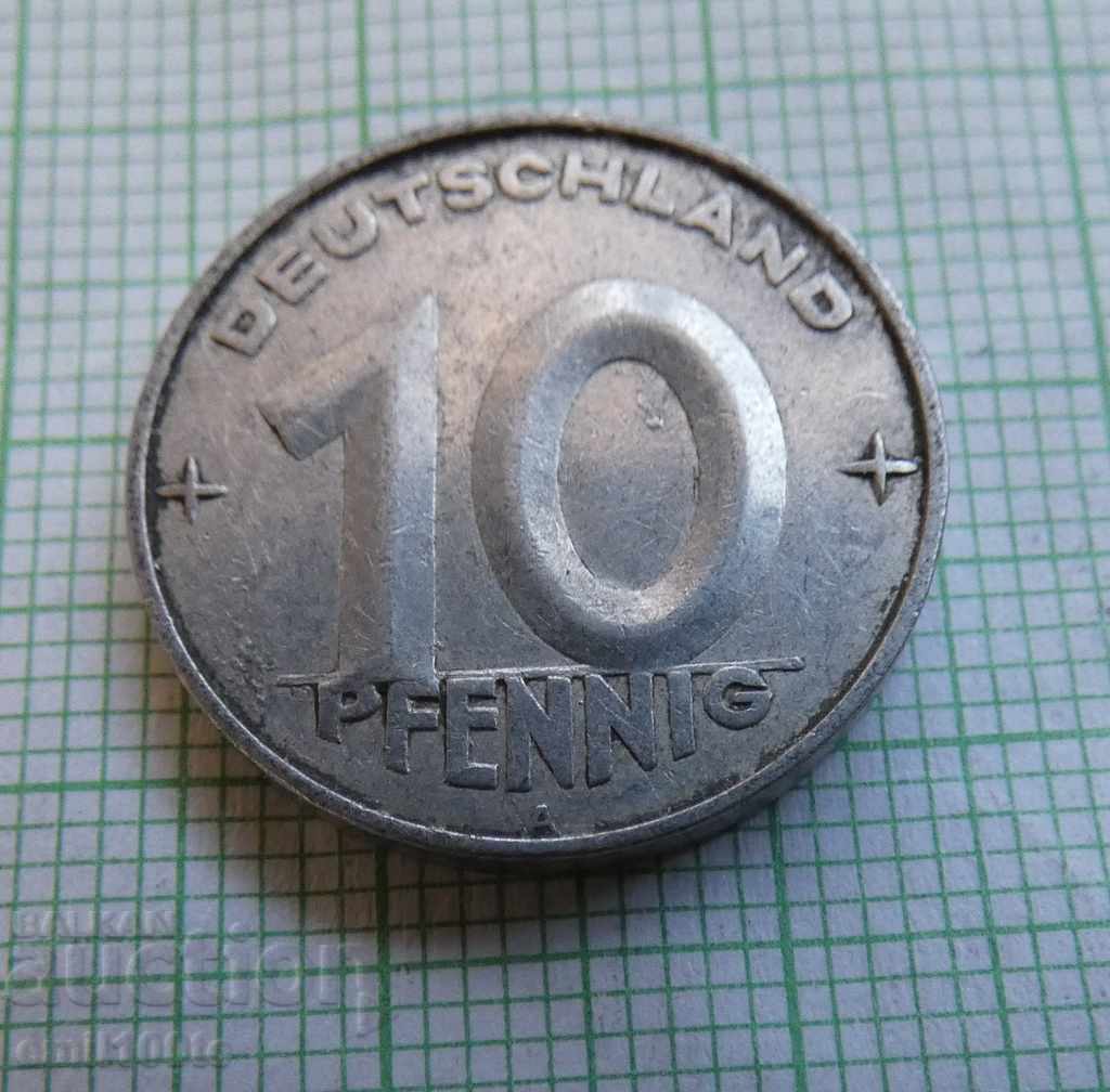 Delivery of 10 pfennig 1952 A GDR Delivery of 10 pfennig 1952 A GDR