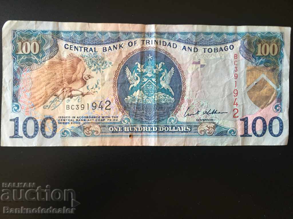 Trinidad și Tobago 100 de dolari 2002 Pick 45 Ref 1942