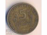 Гвинея 5 франка 1959 година