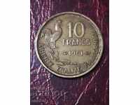 Франция 10 франка 1951г.