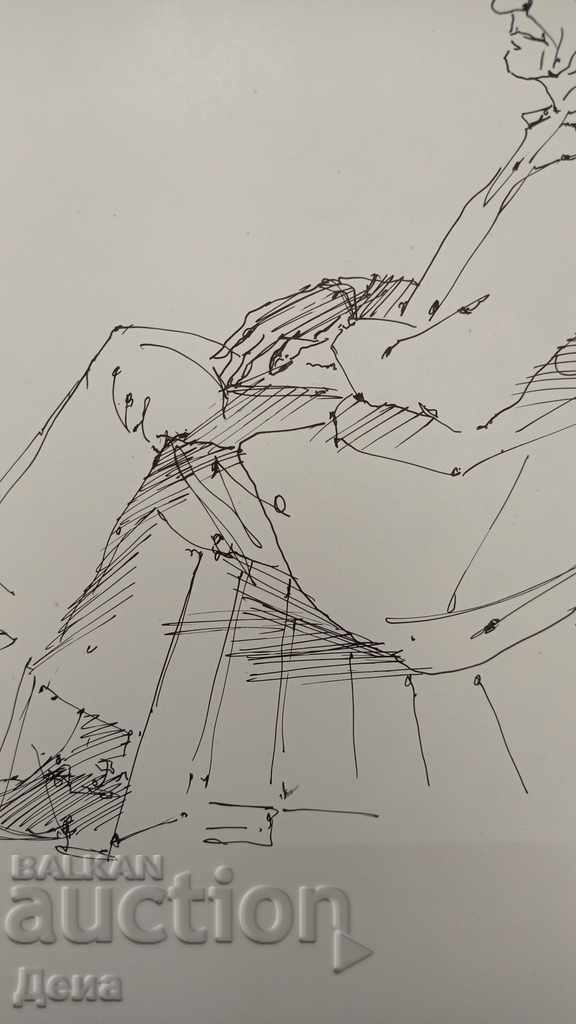 Auction Snezhina Biserova, DRAWING with ink 1978 Auction Snezhina Biserova, DRAWING with ink 1978