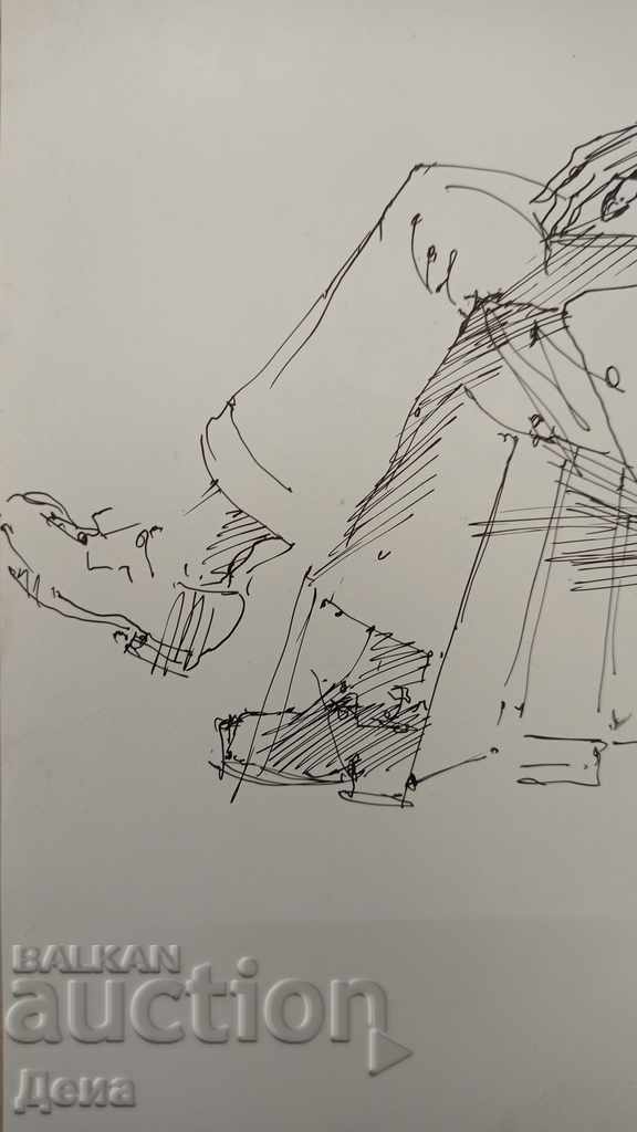 Delivery of Snezhina Biserova, DRAWING with ink 1978 Delivery of Snezhina Biserova, DRAWING with ink 1978