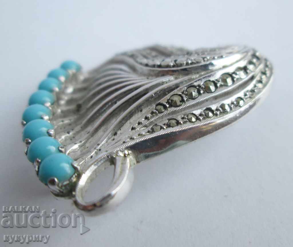 Delivery of Author's women's brooch needle with stones "Bird"