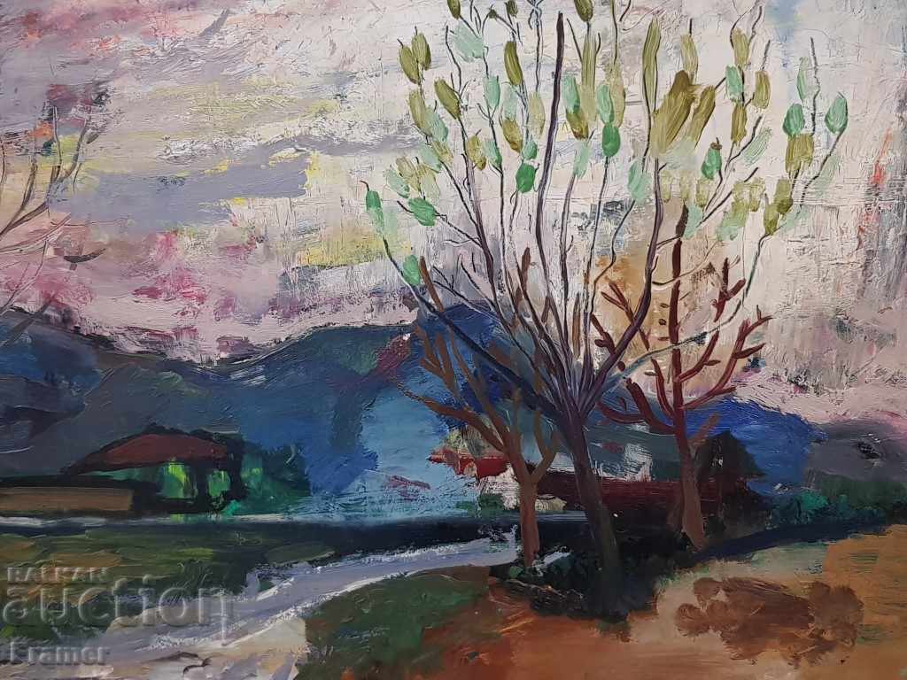 Auction Oil by Ani Tringova - daughter of Konstantin Tringov - Landscape Auction Oil by Ani Tringova - daughter of Konstantin Tringov - Landscape