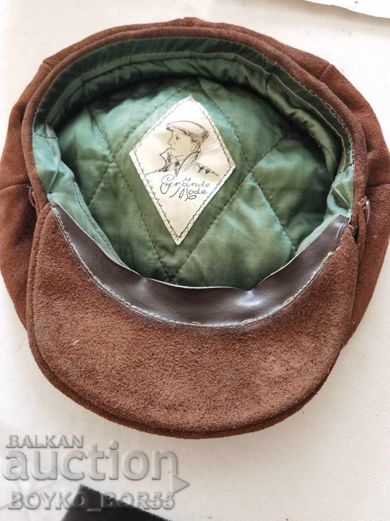 Șapcă din piele autentică anii 30 ai secolului XX M Grande Mode
