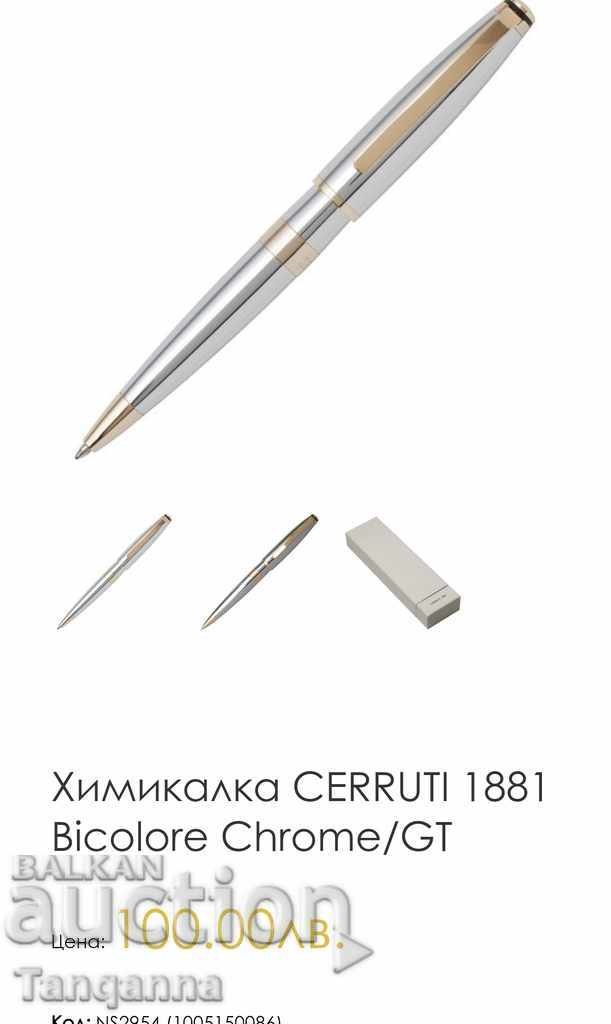 Στυλό CERRUTI 1881 Δίχρωμο Χρώμιο / GT