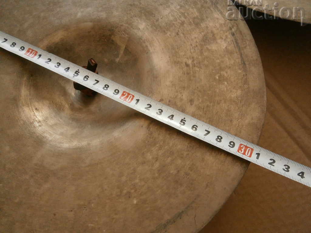a pair of antique cymbal cymbals - 6