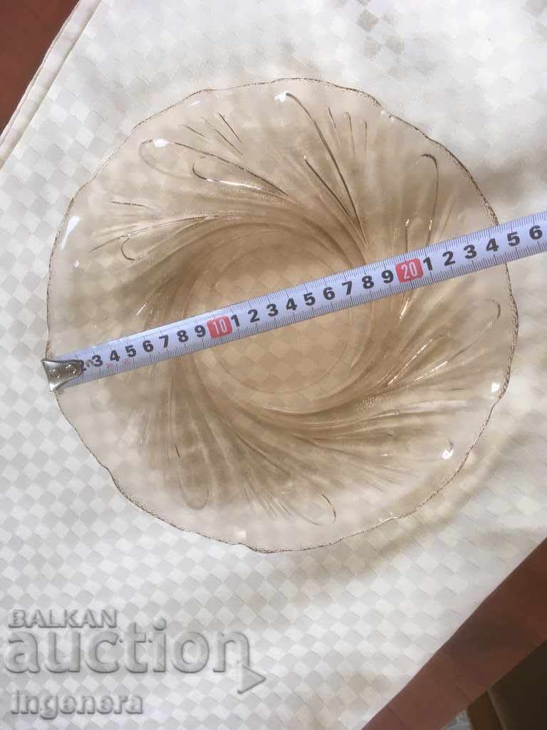 TRAY SALATIER FRUITER GLASS RELIEF COLORED OF SOCA with price 16.00 BGN | € 8.18